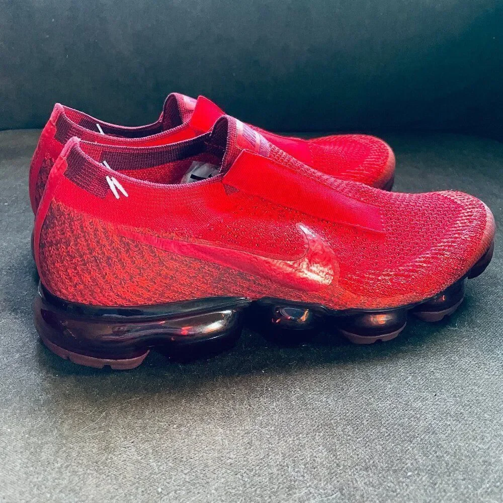 Nike Air VaporMax Moc 2 iD factory custom Red LaceLess Women's 10 US 42 EUR - Picture 5 of 9